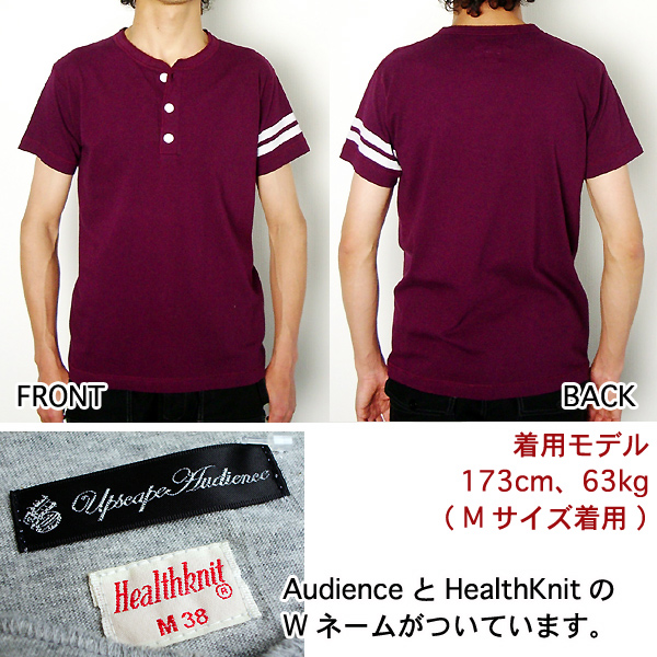 HealthKnit（ヘルスニット） x Audience #906S 腕章プリントS/S T