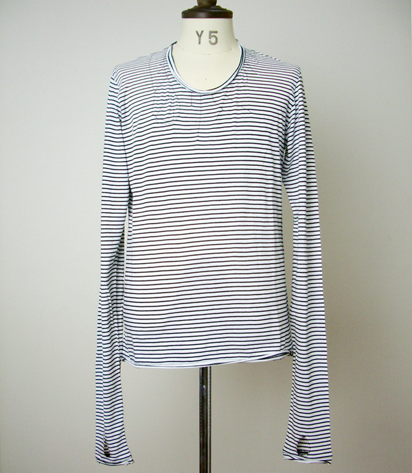 Audience ボーダースーパーロングスリーブL/S Tee