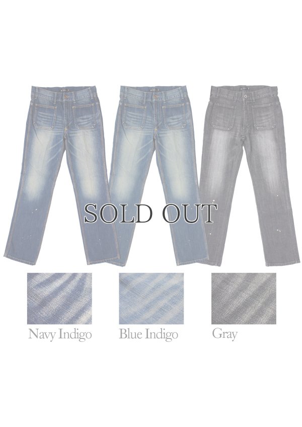 画像10: ヴィンテージウォッシュ4ポケペインターストレッチデニムパンツ / Audience