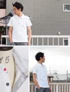 More photos3: リサイカラー鹿の子ランダムボタンレインボーステッチ半袖ポロシャツ【MADE IN JAPAN】 / Upscape Audience