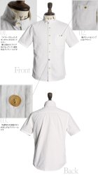 More photos1: 【RE PRICE / 価格改定】ダンガリースタンドボタンダウンカラー半袖シャツ / Audience x GUNG HO