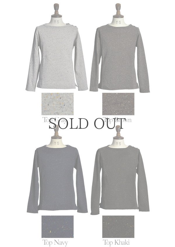 画像13: ブリティッシュ天竺3ボタンボートネック長袖ニット【MADE IN JAPAN】『日本製』/ Upscape Audience