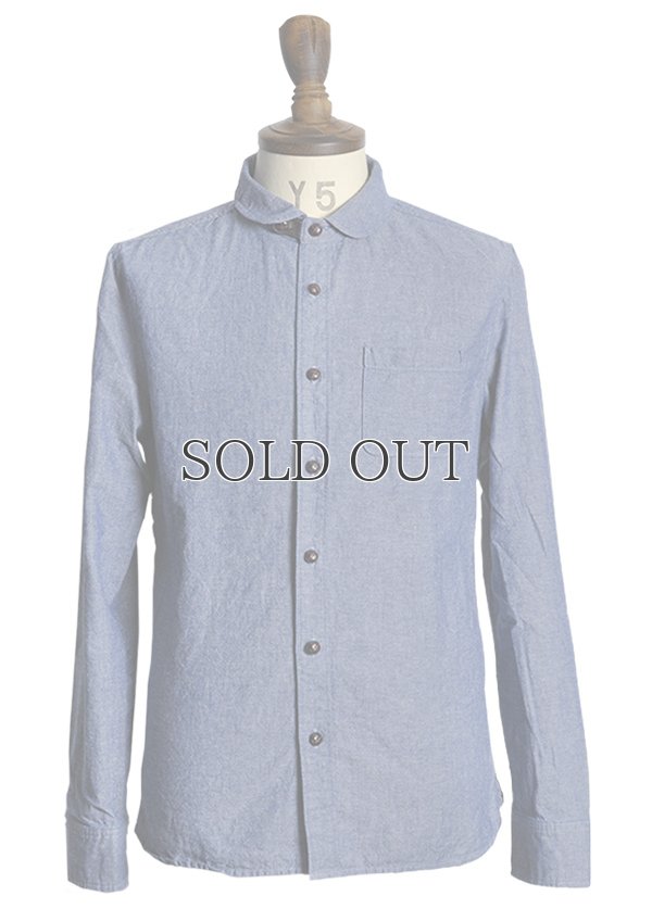 画像4: シャンブレーショールカラーくるみボタン長袖シャツ / GUN HO × Audience