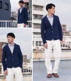 More photos3: リサイカラー鹿の子金属2ボタンブレザー【MADE IN JAPAN】『日本製』【送料無料】/ Upscape Audience