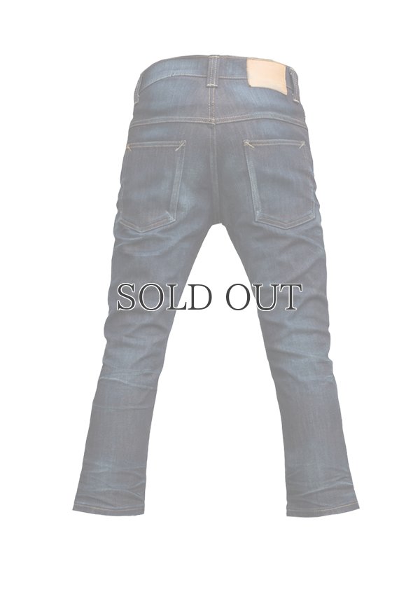 画像6: 国内ブラスト加工タイトクロップドストレッチデニムパンツ 【送料無料】 / Audience