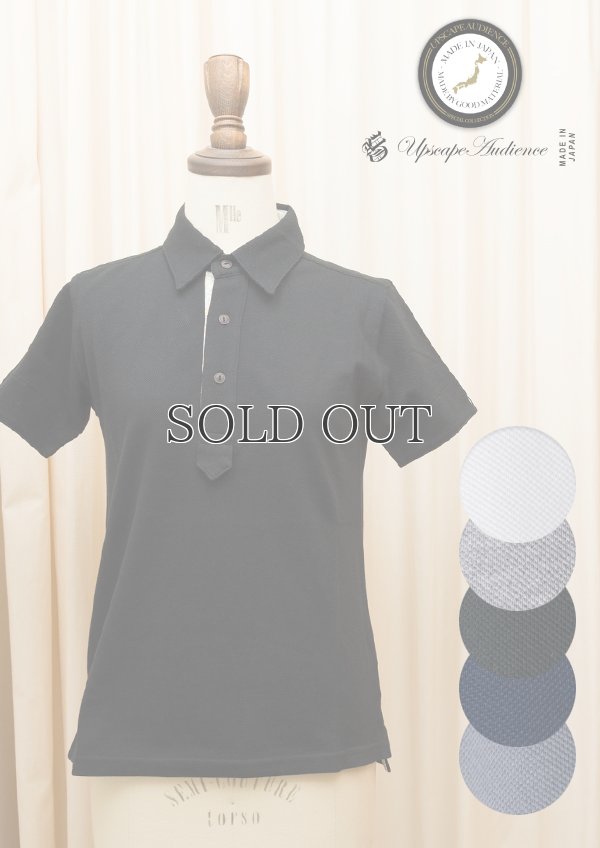 画像1: 鹿の子フラワープリント半袖ポロシャツ[Lady's]【MADE IN JAPAN】『日本製』/ Upscape Audience