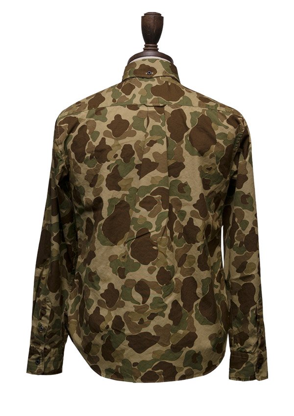 画像15: 【RE PRICE / 価格改定】カモ柄プリントツイルオープンスプレッドボタンダウン長袖シャツ【MADE IN JAPAN】『日本製』/ Upscape Audience