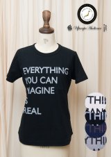 【RE PRICE / 価格改定】ラフィー天竺"EVERYTHING..."プリントポケット付きクルーネックT [Lady's]【MADE IN JAPAN】『日本製』/ Upscape Audience