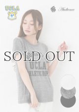 UCLA"PROPERTY OF UCLA ATHLETIC DEPT"三素材混カレッジプリント半袖クルーネックTシャツ [Lady's] / Audience