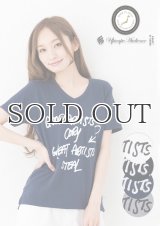 ラフィー天竺"GOOD ARTISTS..."プリントポケット付きVネックT [Lady's]【MADE IN JAPAN】『日本製』/ Upscape Audience