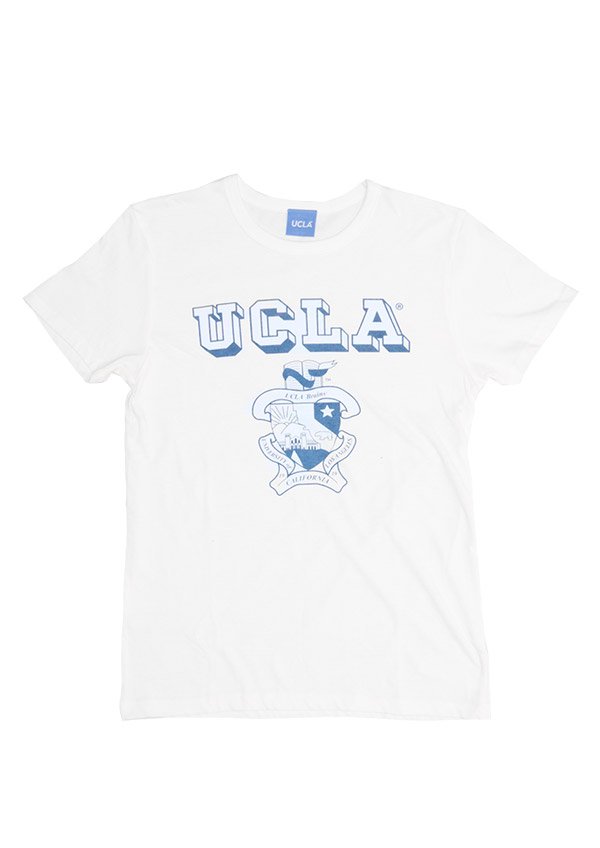 画像2: 【RE PRICE / 価格改定】 UCLA"UCLA"エンブレム三素材混カレッジプリント半袖クルーネックTシャツ [Lady's] / Audience