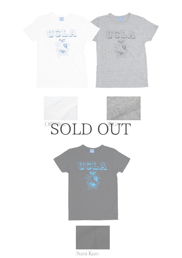 画像4:  UCLA"UCLA"エンブレム三素材混カレッジプリント半袖クルーネックTシャツ [Lady's] / Audience