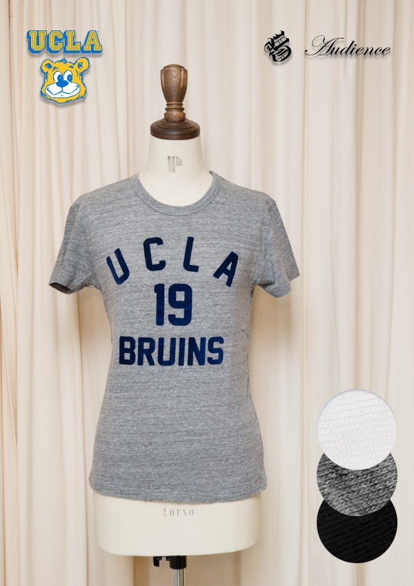 画像1: 【RE PRICE / 価格改定】UCLA"UCLA 19 BRUINS"三素材混カレッジプリント半袖クルーネックTシャツ [Lady's] / Audience