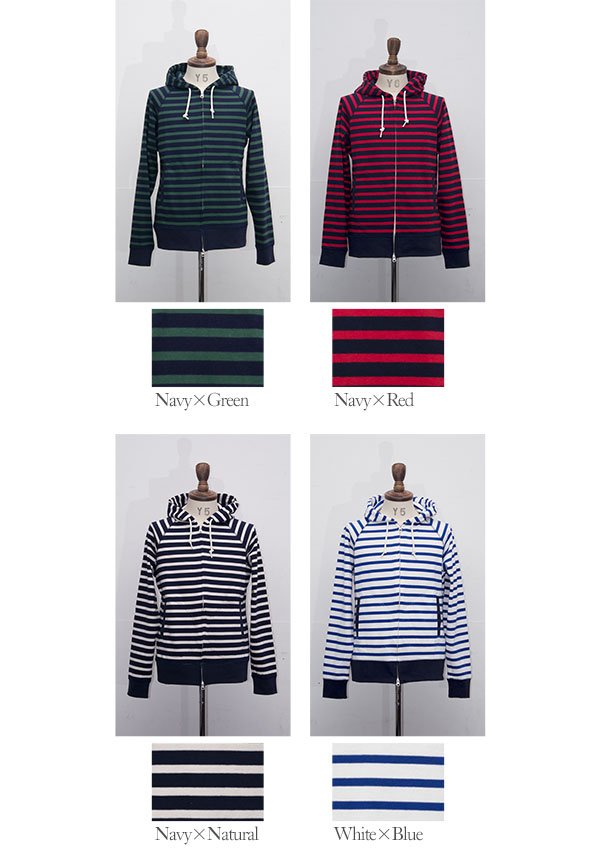 画像19: 【RE PRICE / 価格改定】BSQボーダー長袖ジップパーカー【MADE IN JAPAN】『日本製』/ Upscape Audience