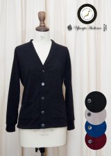 【RE PRICE / 価格改定】9GスパンニットソーVネック長袖カーディガン [Lady's]【MADE IN JAPAN】『日本製』/ Upscape Audience