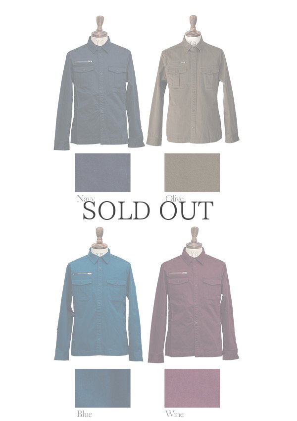 画像6: 硫化染めストレッチツイルヴィンテージARMYシャツジャケット / Audience