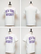 More photos2: 【RE PRICE / 価格改定】NEW YORK UNIVERSITY"NEW YORK UNIVERSITY"C/N S/S 6.6oz オールドプリントT [Lady's] / Audience