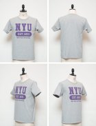 More photos2: NEW YORK UNIVERSITY"NYU EST.1831"C/N S/S 6.6oz オールドプリントT / Audience