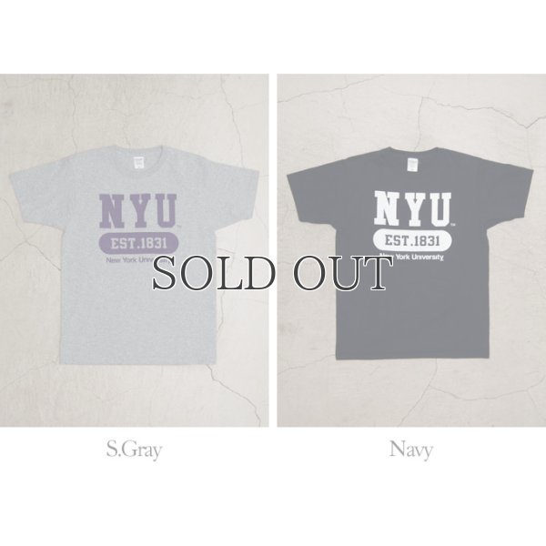 画像11: NEW YORK UNIVERSITY"NYU EST.1831"C/N S/S 6.6oz オールドプリントT / Audience