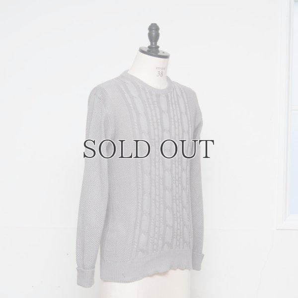 画像5: ケーブル×鹿の子クルーネックコットンニット【MADE IN JAPAN】『日本製』/ Upscape Audience