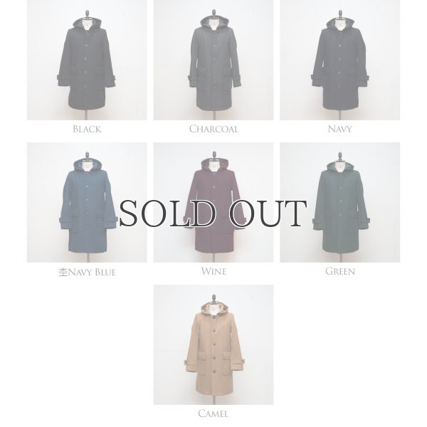 画像6: 840gピュアウールメルトンフードステンカラーコート【送料無料】 / Audience