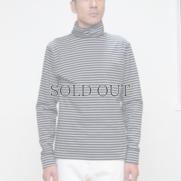 画像10: 高密度シルケットボーダープロテクトボッシュタートルネック長袖カットソー【MADE IN JAPAN】『日本製』/ Upscape Audience