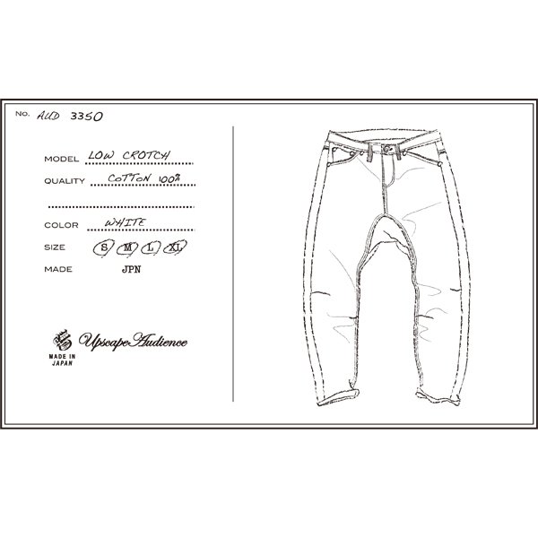 画像4: 【RE PRICE/価格改定】赤耳（セルヴィッチ）ホワイトデニムロークロッチアンクルパンツ [Lady's]【MADE IN JAPAN】『日本製』 / Upscape Audience