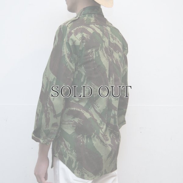 画像6: ポルトガル軍70sリザードカモヘリンボーンフィールドシャツ / デッドストック