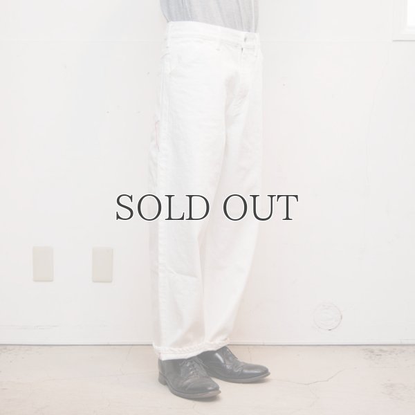 画像13: 赤耳（セルヴィッチ）ホワイトデニムワイドペインターインステップカットパンツ【MADE IN JAPAN】『日本製』/ Upscape Audience