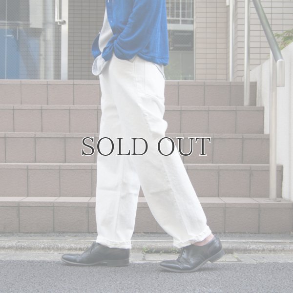 画像15: 赤耳（セルヴィッチ）ホワイトデニムワイドペインターインステップカットパンツ【MADE IN JAPAN】『日本製』/ Upscape Audience