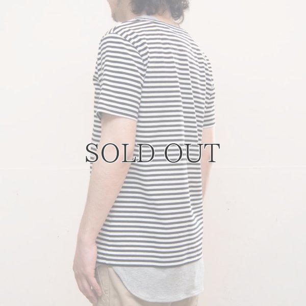画像4: コーマ天竺×シルケットボーダーレイヤード半袖カットソー / Upscape Audience
