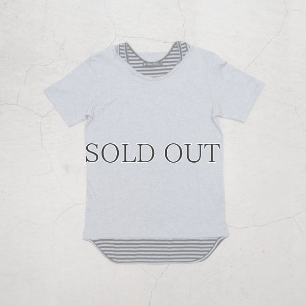 画像9: コーマ天竺×シルケットボーダーレイヤード半袖カットソー / Upscape Audience