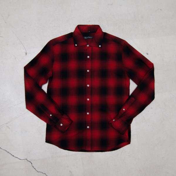 画像25: 【RE PRICE / 価格改定】コットンフランネルチェック ワイドスプレッドボタンダウン長袖シャツ【MADE IN JAPAN】『日本製』 / Upscape Audience