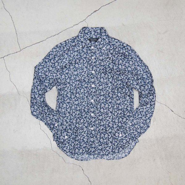 画像20: 【RE PRICE / 価格改定】小花柄リネンワイドスプレッドカラーボタンダウン長袖シャツ 【MADE IN JAPAN】『日本製』/ Upscape Audience