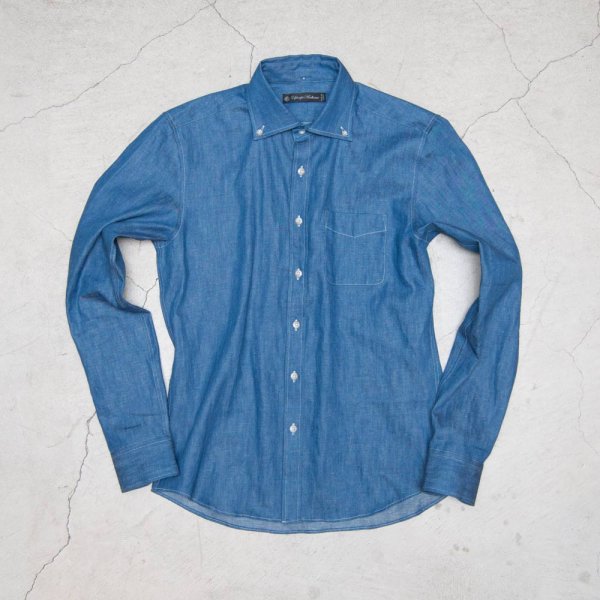 画像18: 【RE PRICE / 価格改定】麻混デニムワイドスプレッド長袖シャツ【MADE IN JAPAN】『日本製』/ Upscape Audience