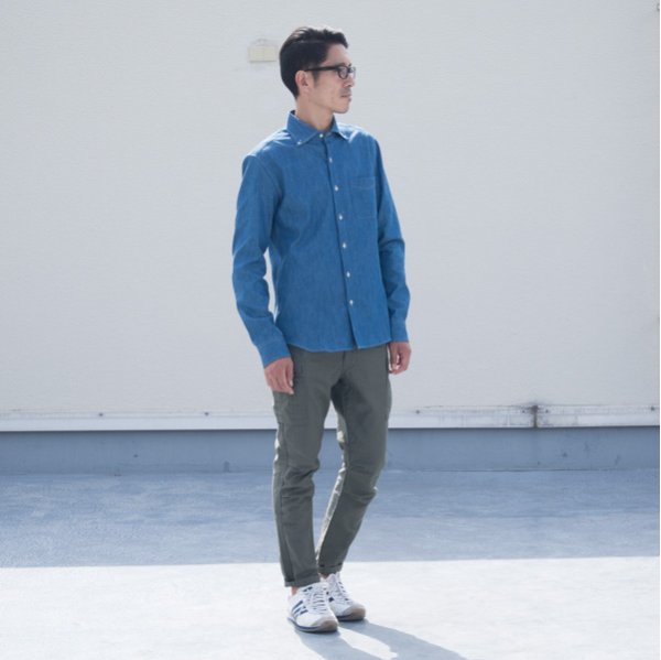 画像16: 【RE PRICE / 価格改定】麻混デニムワイドスプレッド長袖シャツ【MADE IN JAPAN】『日本製』/ Upscape Audience