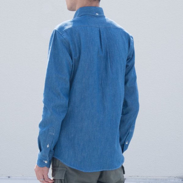 画像15: 【RE PRICE / 価格改定】麻混デニムワイドスプレッド長袖シャツ【MADE IN JAPAN】『日本製』/ Upscape Audience