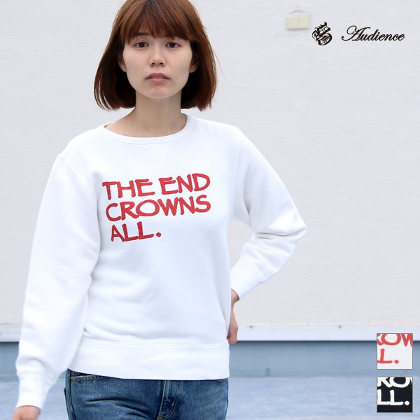 画像1: 【RE PRICE/価格改定】オールドプリント"The End Crowns All."ヴィンテージガゼットクルーネックスウェット [Lady's] / Audience