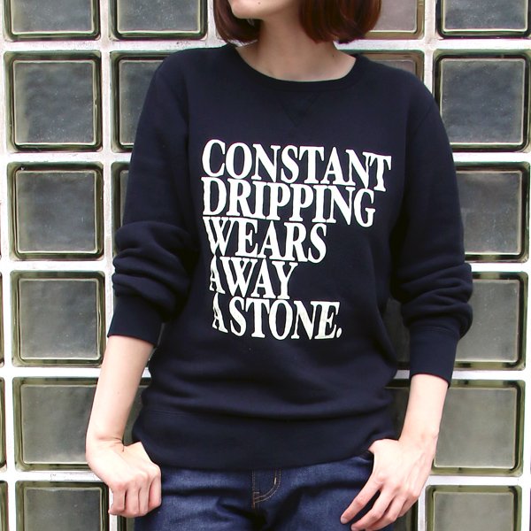 画像2: 【RE PRICE/価格改定】オールドプリント"Constant Dripping Wears Away A Stone."ヴィンテージガゼットクルーネックスウェット [Lady's] / Audience