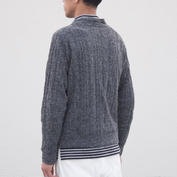 画像10: 【RE PRICE/価格改定】エコネップケーブルくるみボタン長袖カーディガン【MADE IN JAPAN】『日本製』/ Upscape Audience