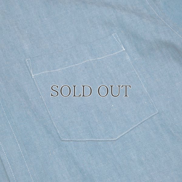 画像18: 麻混デニムオーバーサイズバンドカラーL/Sシャツ【MADE IN JAPAN】『日本製』 / Upscape Audience