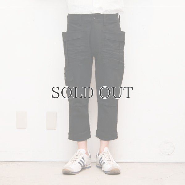 画像3: 黒×黒ガーデニングクロップドデニムパンツ【送料無料】/ Audience