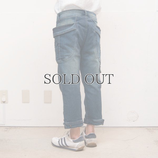 画像5: ヴィンテージウォッシュ加工ガーデニングクロップドデニムパンツ / Audience