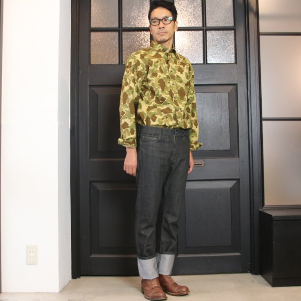 画像12: 【RE PRICE / 価格改定】カモ柄プリントツイルオープンスプレッドボタンダウン長袖シャツ【MADE IN JAPAN】『日本製』/ Upscape Audience