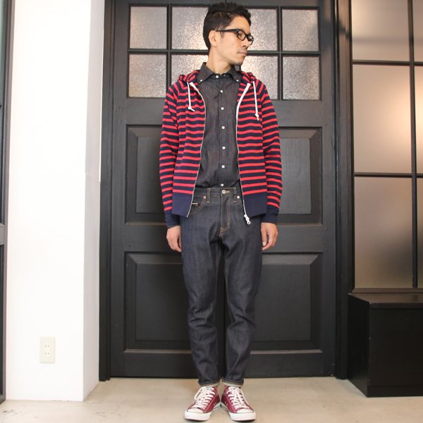 画像15: 【RE PRICE / 価格改定】BSQボーダー長袖ジップパーカー【MADE IN JAPAN】『日本製』/ Upscape Audience