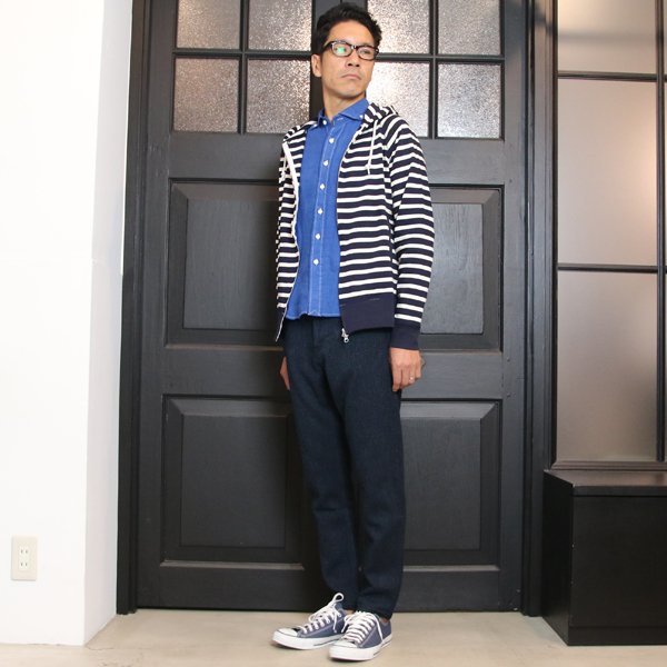 画像14: 【RE PRICE / 価格改定】BSQボーダー長袖ジップパーカー【MADE IN JAPAN】『日本製』/ Upscape Audience