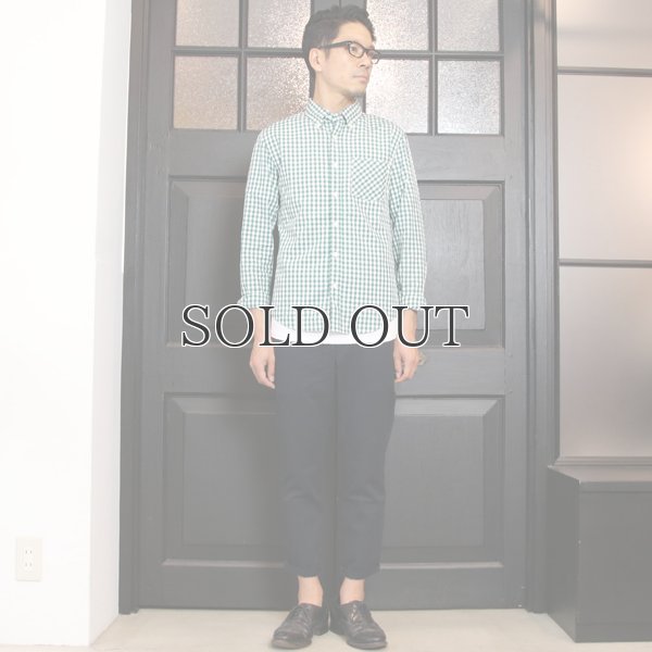 画像3: ギンガムチェックボタンダウンワンカラーボタン長袖シャツ【MADE IN JAPAN】『日本製』/ Upscape Audience