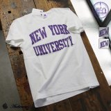 【RE PRICE / 価格改定】NEW YORK UNIVERSITY"NEW YORK UNIVERSITY"C/N S/S 6.6oz オールドプリントT [Lady's] / Audience