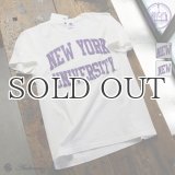 【RE PRICE / 価格改定】NEW YORK UNIVERSITY"NEW YORK UNIVERSITY"C/N S/S 6.6oz オールドプリントT [Lady's] / Audience