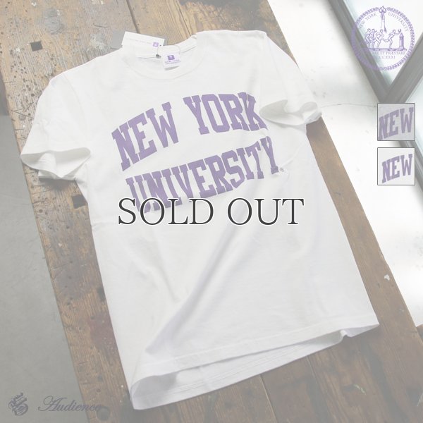 画像1: NEW YORK UNIVERSITY"NEW YORK UNIVERSITY"C/N S/S 6.6oz オールドプリントT [Lady's] / Audience